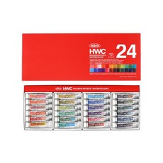 【時代中西畫材】Holbein 好賓 專家級沉澱色水彩 5ml 24色套組 日本進口分層水彩 色彩鮮明持久