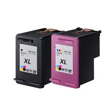 모드팜 대용량 INK-M185 XL 잉크 SL-J1680 / J1685 / J1780W / J1785W 호환, m185 검정 + c185 컬러, 1세트