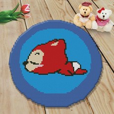 스킬자수 집콕취미 도안 래치훅 러그 취미 임산부 DIY, ZD416, 1개