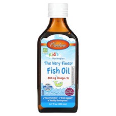 칼슨 어린이용 피쉬 오일 믹스 베리 800mg 200ml(6.7fl oz), 딸기맛, 200ml, 1개