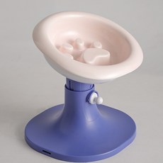코코복 반려동물 급체방지 식기 높이조절 슬로우 식기 강아지 고양이 도자기 밥그릇, 1개, 핑크