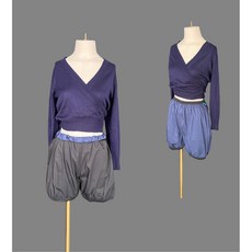 발레반바지 투톤 발레 리버서블 반바지 땀복 5컬러 무용 스웻쇼츠
