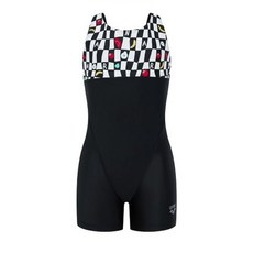 [브랜드정품]아레나 여아동 실내수영복 피에스타 아동 3부 반신 입기편한 U백 (A5SG1GL08BLK) 강습수영복 휴가수영복