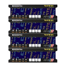 인콘트로 스포츠 헤어밴드 4p, 디지털네이비, 1개