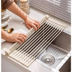 硅膠瀝水墊 捲簾式 廚房水槽專用 摺疊瀝水網 適用於寶寶洗屁神器 食品級硅膠承重力 兩頭硅膠連接帶1條, 1個, 適用於寶寶洗屁神器【食品級硅膠超強承重力,30*2兩頭硅膠硅膠連接帶1條