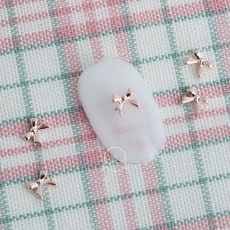 데코224 스마일 플라워 네일파츠, 5개, 5-로즈골드