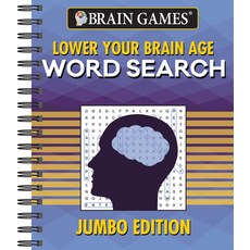 (영문도서) Brain Games - Lower Your Brain Age Word Search: Jumbo Edition Spiral, Publications International,..., English, 9781680229943