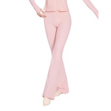 Lovdaswi 십대 소녀용 요가 바지 하이 웨이스트 플레어 레깅스 부츠컷 댄스 캐주얼 팬츠, 5~6세, 핑크 팬츠