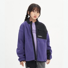 내셔널지오그래픽 키즈 N214KFT240 FLEECE 트레이닝 F-ZIP PURPLE 362111