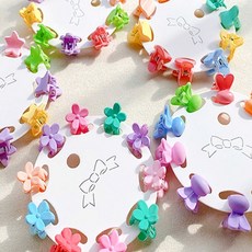 와이옐로 강아지 미니 컬러 머리핀 10p 세트 애견헤어핀, 왕관