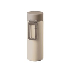 MOTTERU 모텔 카라비나 핸들 보온병 250ml 오프 화이트 | 물통 남자 아이 여자 아이 어린이 어린이 세척이 쉬운 얼음을 넣기 쉽다 직음 그대로 마시기 스타일리시 보온 보냉, 1개, 1ml, 상세페이지 참조