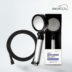 디클린 ver 2 온오프 필터 샤워기 + 샤워줄 [블랙], 1개, 블랙