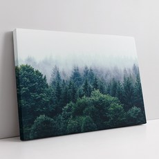 清新森林風景裝飾畫 現代簡約橫幅噴繪畫, 1個, 內框畫19,50x35cm