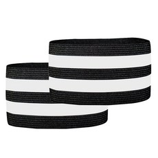 고휘도 반사 자전거 바짓단 안전 밴드, 1세트, 블랙