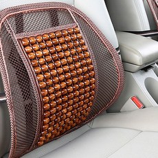 원목 지압 허리 통풍 쿠션 여름 등받이 자동차 사무실 의자 가정, 브라운, 1개