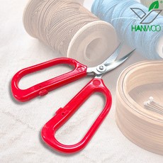 한우 자수용 가위 수예용 공예용 바느질 패치, 레드, 1개