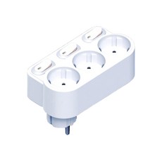 절전3구멀티탭(회전형), 8cm, 백색, 1개