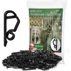 20/100Pcs 거터 후크 Led 라이트 홀더 크리스마스 조명 클립 홈 트리에 대 한 야외 비바람에 견디는 S 자형, 04 40pcs, 02 Black
