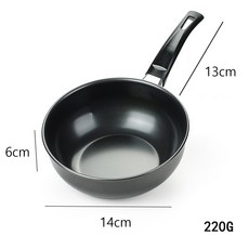라면냄비 편수 편수 냄비 인덕션겸용, 2개, 14cm, 검은색