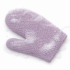 피니시웰 샤워 글러브 반영구 실리콘 벌집 tpu 샤워 장갑 고리 증정, 라벤더, 1개, 1개입
