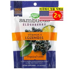 Natures Way 네이처스웨이 삼부커스 엘더베리 비타민C 로젠지 1000mg 24정 2개
