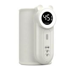 米白小熊C 奶瓶暖奶器 數顯恆溫 便攜蓄電款, 米白小熊C基礎款 8000毫安, 1個
