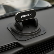 차량용 거치대 대시보드형 모토릭 360도 회전 강력흡착 Z폴드 호환, 블랙, 1개