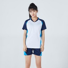 배구 유니폼 여자 탁구 여성 핸드볼 의류 바지 티셔츠 테니스 배드민턴 단체복 트레이닝 커플 세트 옷 운동복 스포츠, L