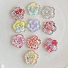 고가치 버튼 핸드 계정 장식 혼합 수제 재료 인형 의류, 1개, 1. Mixed color 10pcs