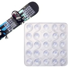 스파이크 스톰 패드 투명 미끄럼 방지 스노보드 매트 그립 스노보드용, 1개