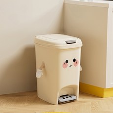 데코트리 부끄 캐릭터 사각 페달 휴지통