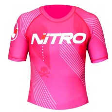 Nitro Fight Wear - 여성용 BJJ 래쉬가드 핑크 반소매 브라질 주짓수 그래플링 여성용 핑크108373