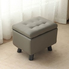 옷보관 의자 가정용 수납 낮은 정리함 가죽 상자 미니 스툴, J. 일반스타일 다크카키 가로40cmx가로30, J. 일반스타일 다크카키 가로40cmx가로30