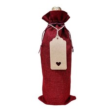 유리병 와인병 선물포장 파우치 10p, 1세트, 레드