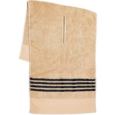 투어 타월 | 대형 골프 캐디 다양한 행 흡수력 44인치 19인치 퍼펙트 골프백 테리 색상 액세서리 컷 천 센터 x 카트, Sand W/Black Stripes, 1개, 샌드 및 블랙 스트라이프