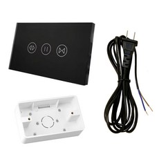 晴光 塗鴉APP 捲門遠端開關面板 - 智能家居安全控制，手機APP遠端操作, 黑色, 1個