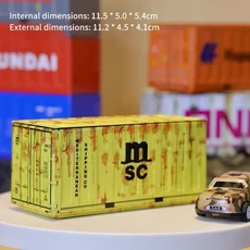 새로운 컨테이너 미니 철제 박스 소형 모델 수납 창의적인 데스크탑 장식 랙 다기능 금속, 01 11.5x5x5.4cm, 02 A15