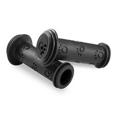 고무 자전거 핸들 바 그립 미끄럼 방지 방수 삼륜차 스쿠터 바 사이클링 1 쌍, [01] Black, 1개