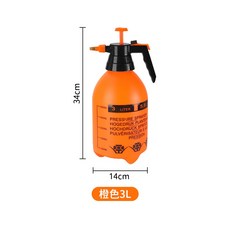 氣壓式噴霧壺 澆花噴壺, 1個, 橙色3L
