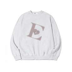 이스케이프프롬 빅 스머지 로고 프린트 맨투맨 화이트멜란지