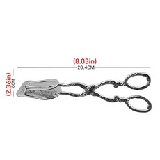 과일 샐러드 케이크 클립 뷔페 음식 집게 금도금 페이스트리 클램프 스낵 베이킹 바베큐 도구 빈티지 스타일, 색상: 1. Shoveled, 1개