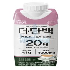 빙그레 더 단백 드링크 밀크티, 250ml, 3개