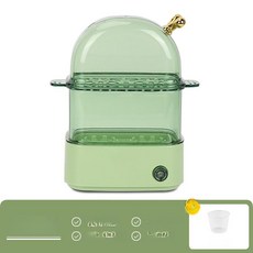 데일리모노셀 맥반석계란찜기 계란찜기 기계 계란, 더블 레이어 그라스그린 수동 수동 관리 수동, 기본 색상