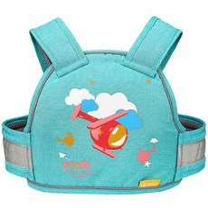 幼童機車安全帶安全背心反光背心兒童機車背心後座安全帶腳踏車安心騎車, 1個, A009-淺綠飛機, 淺綠飛機