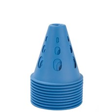 10 PCS 두꺼운 방풍 롤러 스테이크 마킹 훈련 콘 축구 및 경기장 용 교통 제어 솔루션, 2. Blue-10pcs, Blue-10pcs, 1개