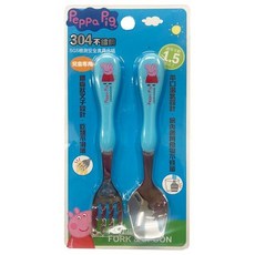 正版授權-佩佩豬.角落生物不鏽鋼餐具 304不銹鋼, 1個, 佩佩豬,粉色, 粉色