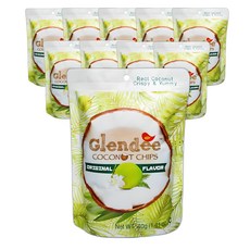 Glendee 椰子脆片, 40g, 10入