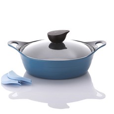 네오플램 일라 IH 인덕션 냄비 전골 24cm 블루, 1개