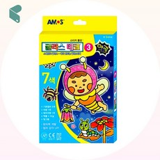 아모스 글라스데코 7색 야광 3번 1개 야광 스티커 만들기 세트 커머스픽201