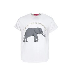 엘더스테이츠먼 엘리펀트 프린트 티셔츠
